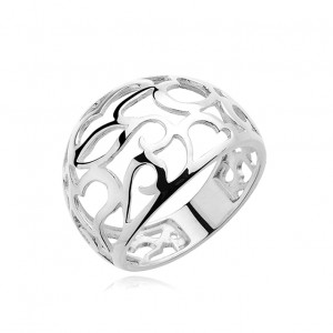 Inel lat de argint cu inimi DiAmanti KS0015A-DIA (Argint 925‰ 3,4 g.)
